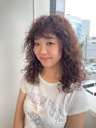 セミロング カラー 🎀レイヤー/パーマ カラー/ai🎀のヘアスタイル