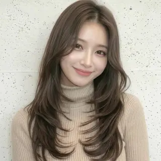 ロング 艶髪ストレート❇️ レイヤー❇️出町光流のヘアスタイル