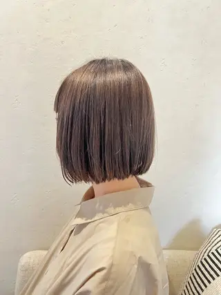 ミディアム カラー むらたナチュラルパー マ🌀透明感カラーのヘアスタイル