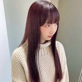 ロング カラー 艶ハイトーン🔆 ️️️安座間 希のヘアスタイル