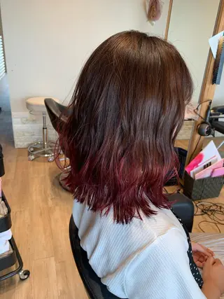 ミディアム カラー 大久保 隆蔵のヘアスタイル