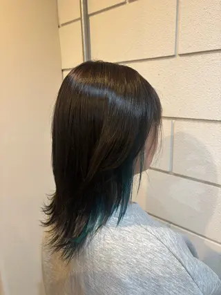 ミディアム カラー 平野 礼のヘアスタイル