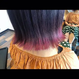 ミディアム カラー パーマ ヘアアレンジ メンズ 【mokuオーナー】 ちはるのヘアスタイル