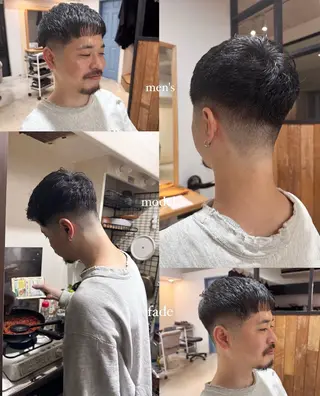 メンズ ハイトーン/パーマ 大名 sakiのヘアスタイル