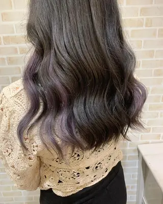 セミロング カラー 薄田 珠美のヘアスタイル