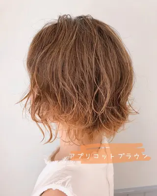 ショート カラー ヘアアレンジ パーマ×ウルフカット koya☆のヘアスタイル