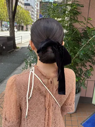 セミロング ヘアアレンジ bright所属・miku ヘアセット/着付けのヘアスタイル