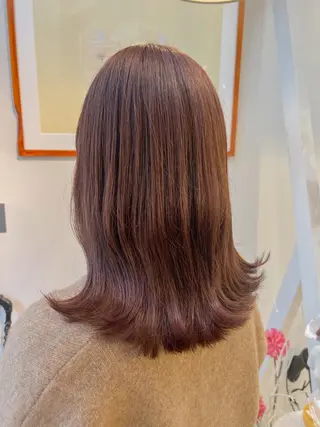 セミロング カラー 透明感/縮毛/ボブ CHIHIROのヘアスタイル