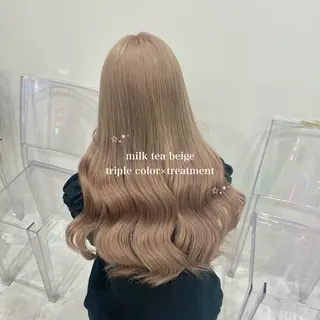 ロング カラー ダメージレスハイ トーン💖kanonのヘアスタイル