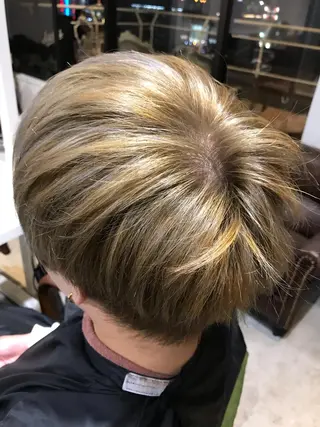 ショート カラー ヘアアレンジ メンズ 山崎 澪 レイヤーカット/大宮のヘアスタイル