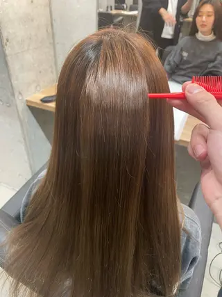 ロング 石井希武/学芸大学/ パーマ/縮毛矯正のヘアスタイル