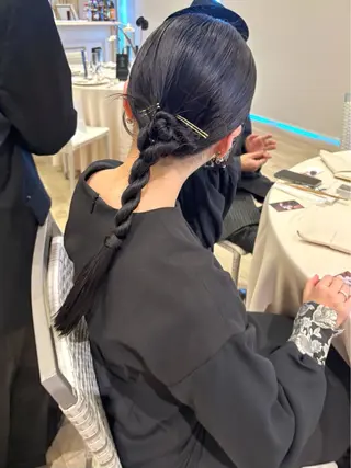 ヘアアレンジ mizuki/ピンク ベージュ.レイヤーのヘアスタイル