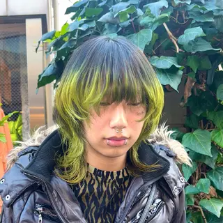 カラー メンズ ツヤ髪ハイトーン ×レイヤー🌝リオのヘアスタイル