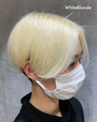 ショート カラー 髪質改善カラー💎 オオネヨシナリのヘアスタイル