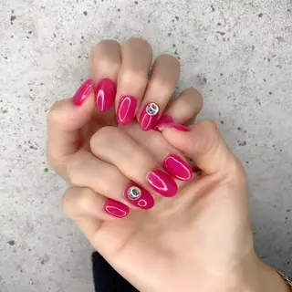 ミディアム カラー パーマ ヘアアレンジ メンズ キッズ ネイル マツエク・マツパ アイブロウ Salon Ｋのネイルデザイン