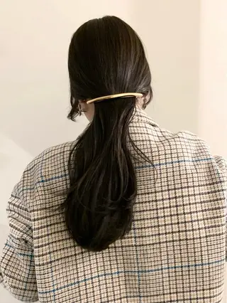 ロング カラー 落合希 Olivebeigeのヘアスタイル