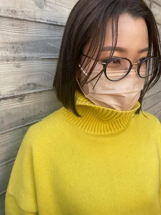 ミディアム 【美ボブ.艶カラー. 梅田茶屋町】midoのヘアスタイル