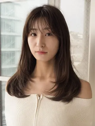 ミディアム カラー ボブ・レイヤーカット 吉敷航一のヘアスタイル