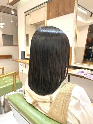 ミディアム カラー rinrin 天文館のヘアスタイル