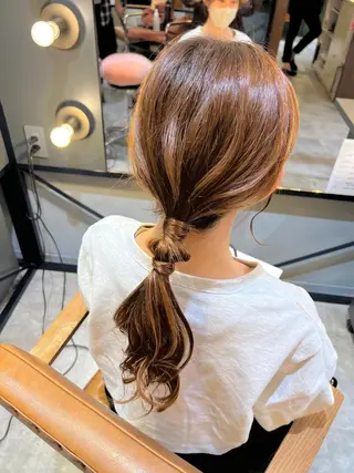 ロング カラー ヘアアレンジ THINK SHOP sakiのヘアスタイル