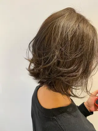 ミディアム カラー 髪質改善 大内翔太のヘアスタイル