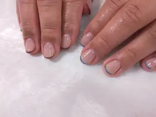 ネイル はばすみれ🎀ﾈｲﾙ 光ﾌｪｲｼｬﾙ ﾍｱのネイルデザイン