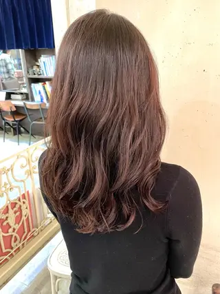 セミロング パーマ 銀座No.1髪質改善 縮毛矯正/本木のヘアスタイル