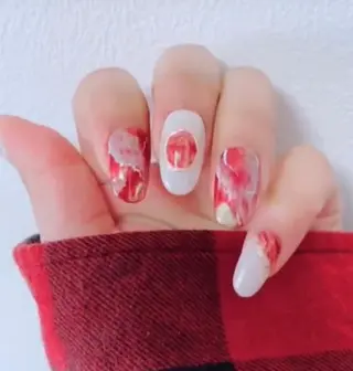 セミロング HandS ネイル 自宅サロンのネイルデザイン