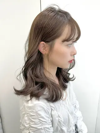 ミディアム カラー なつき🎀韓国 styleのヘアスタイル