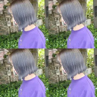 ミディアム カラー ヘアアレンジ TAKUMAブリーチ /切りっぱなし🪽のヘアスタイル