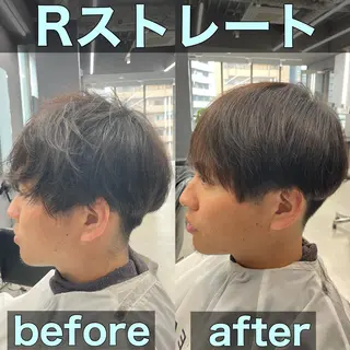 ショート メンズ 毛流れ縮毛矯正✨ メンズ那智優貴のヘアスタイル