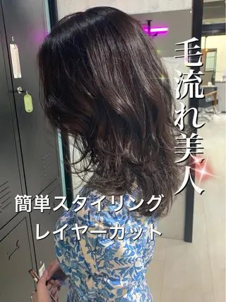セミロング カラー 岡崎勇人/レイヤー/ 韓国/ケラチンTRのヘアスタイル