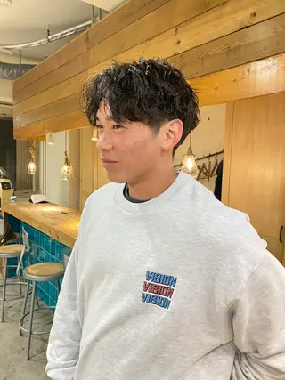 パーマ メンズ 竹内 柚子のヘアスタイル