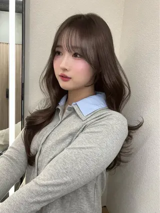 カラー 透明感カラー🌱‬‪ 結衣のヘアスタイル