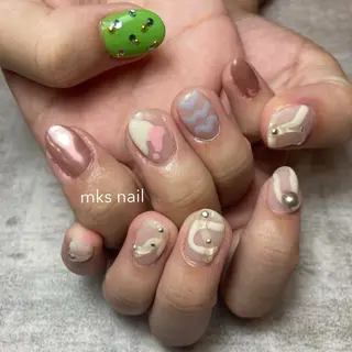 ネイル mks＊nail //  枚方長尾のネイルデザイン
