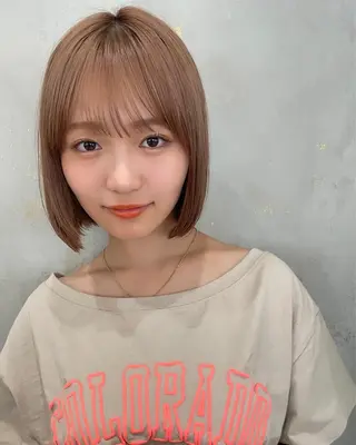 ミディアム 🌟透明感カラー× 小顔カット いっせいのヘアスタイル