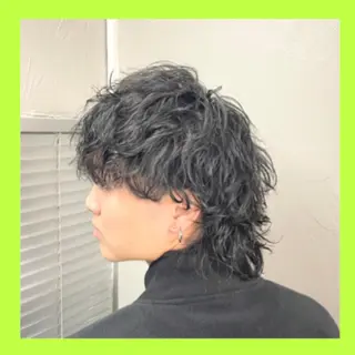 ミディアム パーマ メンズ メンズパーマ/新潟駅 NOBUTA🔥のヘアスタイル