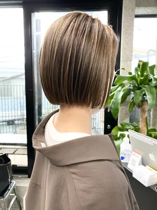 ショート カラー OVER→三軒茶屋 /縮毛矯正・髪質改善のヘアスタイル