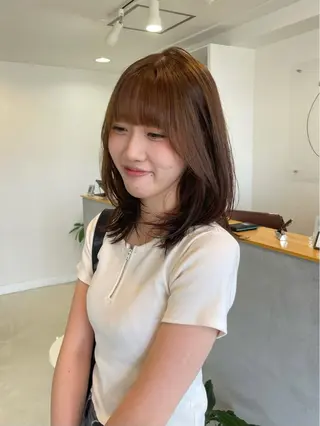 ミディアム 前川 瑞希のヘアスタイル