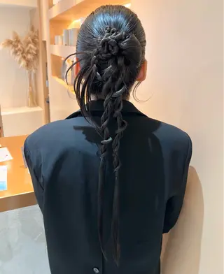 ロング カラー ヘアアレンジ ✨カチモリ✨レイヤー 韓国ヘア🇰🇷ゆいのヘアスタイル