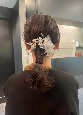 ミディアム ヘアアレンジ ダブルカラー /レイヤー/まゆのヘアスタイル