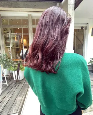 ミディアム カラー 🙃 透明感カラー/ボブのヘアスタイル