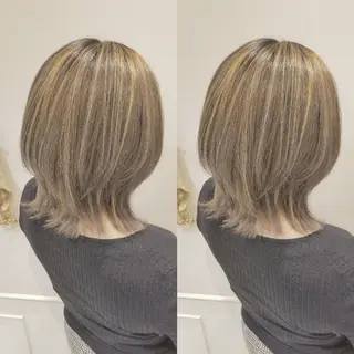 ミディアム カラー ブリーチ・ハイトーン 特化🎉内山のヘアスタイル