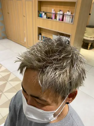 ショート カラー パーマ ヘアアレンジ メンズ メンズパーマの巨匠 鈴木純のヘアスタイル