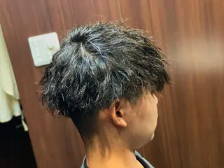 ミディアム パーマ メンズ 浅見 天翔のヘアスタイル