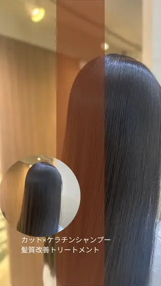 ロング 縮毛矯正/髪質改善/ 艶髪ササキナツミのヘアスタイル
