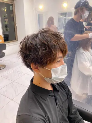 ショート カラー パーマ *モデル募集🤍横浜 透明感カラー🫧のヘアスタイル