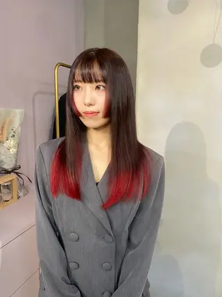 セミロング カラー 前橋 姫奈のヘアスタイル