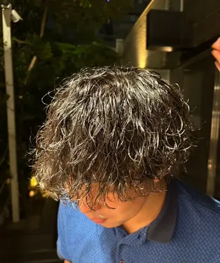 メンズ パーマ 山中 あるのヘアスタイル