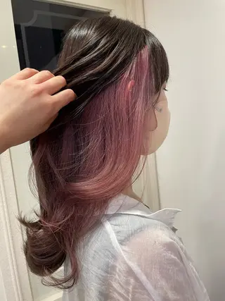 セミロング カラー 向日葵🌻 /レディースカットのヘアスタイル